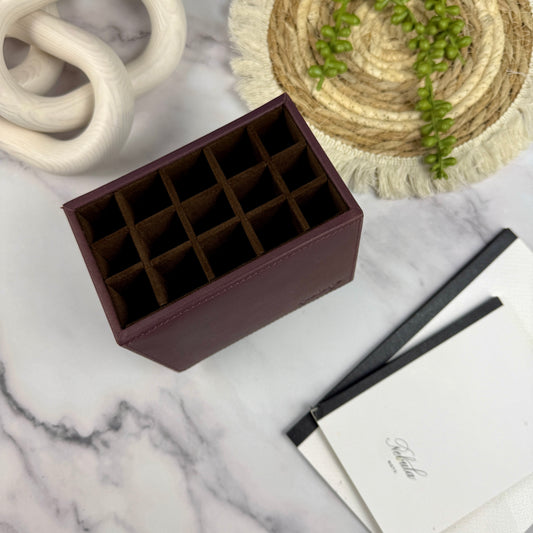 Girologio 15-Slot Leather Pen Suite - Sugar Plum