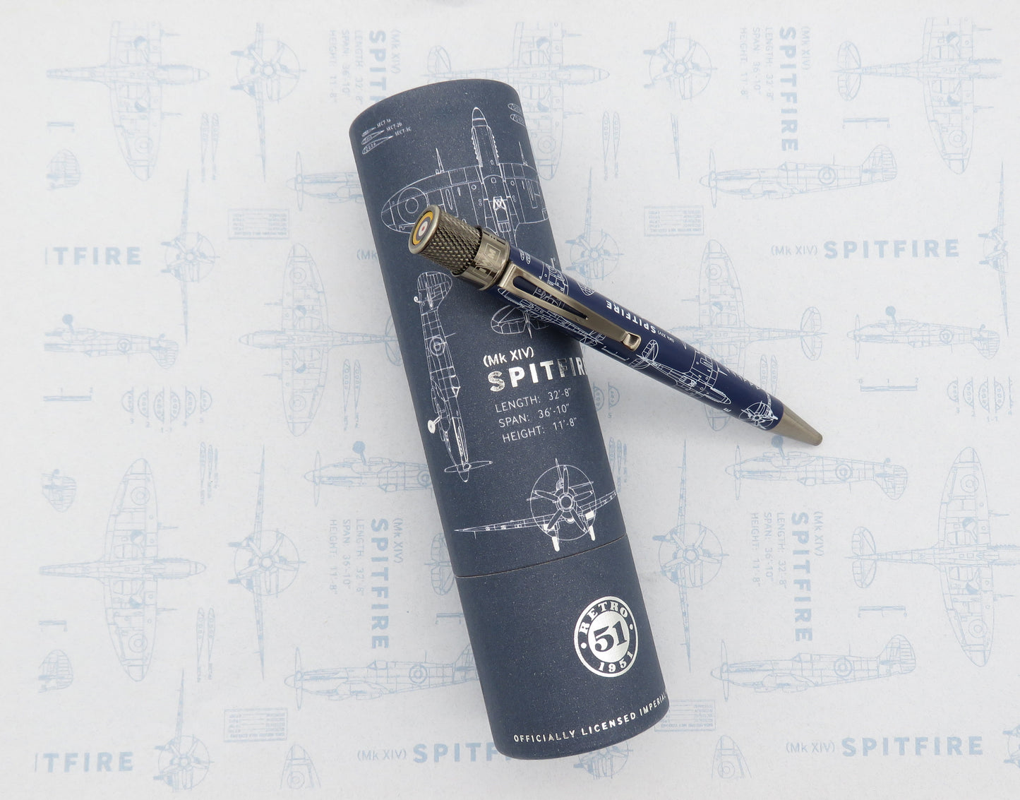 Retro 51 Tornado Rollerball - Spitfire Blueprint (Imperial War Museum)