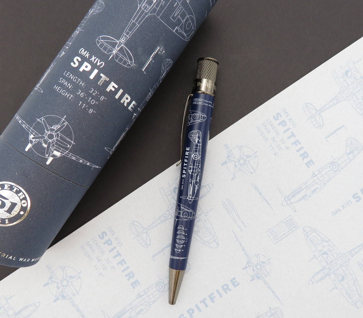 Retro 51 Tornado Rollerball - Spitfire Blueprint (Imperial War Museum)