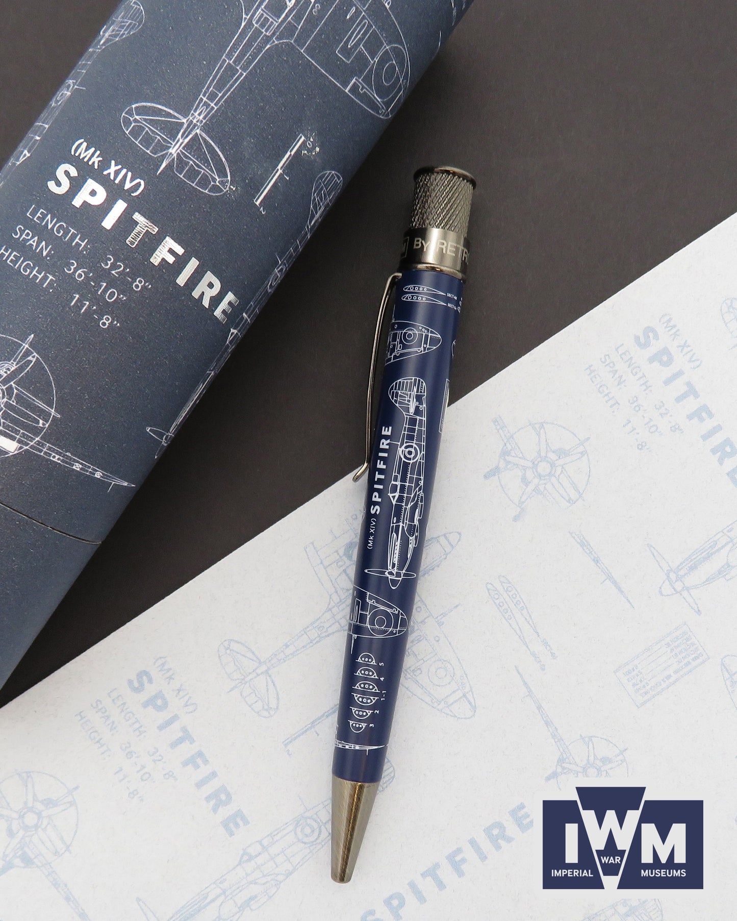 Retro 51 Tornado Rollerball - Spitfire Blueprint (Imperial War Museum)