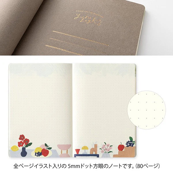 Midori B6 Yuru Log Notebook - Textile