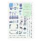Midori Yuru Log Stickers - Blue Nordic (2 sheets)