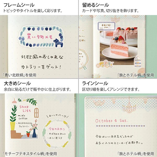 Midori Yuru Log Stickers - Travel & Hotel (2 sheets)