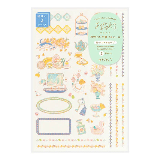 Midori Yuru Log Stickers - Travel & Hotel (2 sheets)