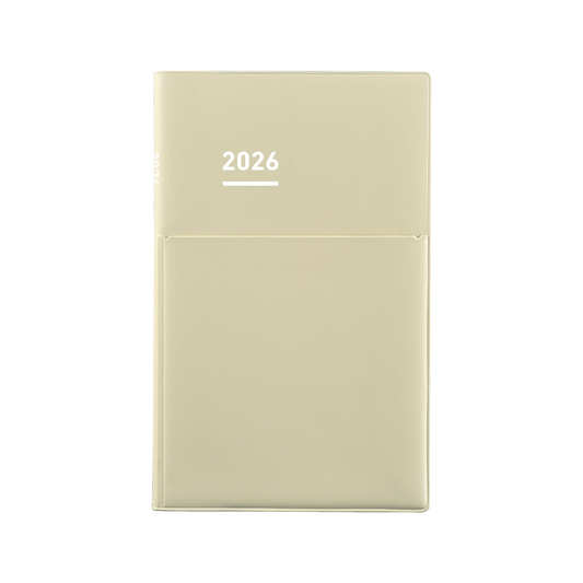 Kokuyo Jibun 2026 Mini Techo Biz Planner - Beige (B6 Slim)