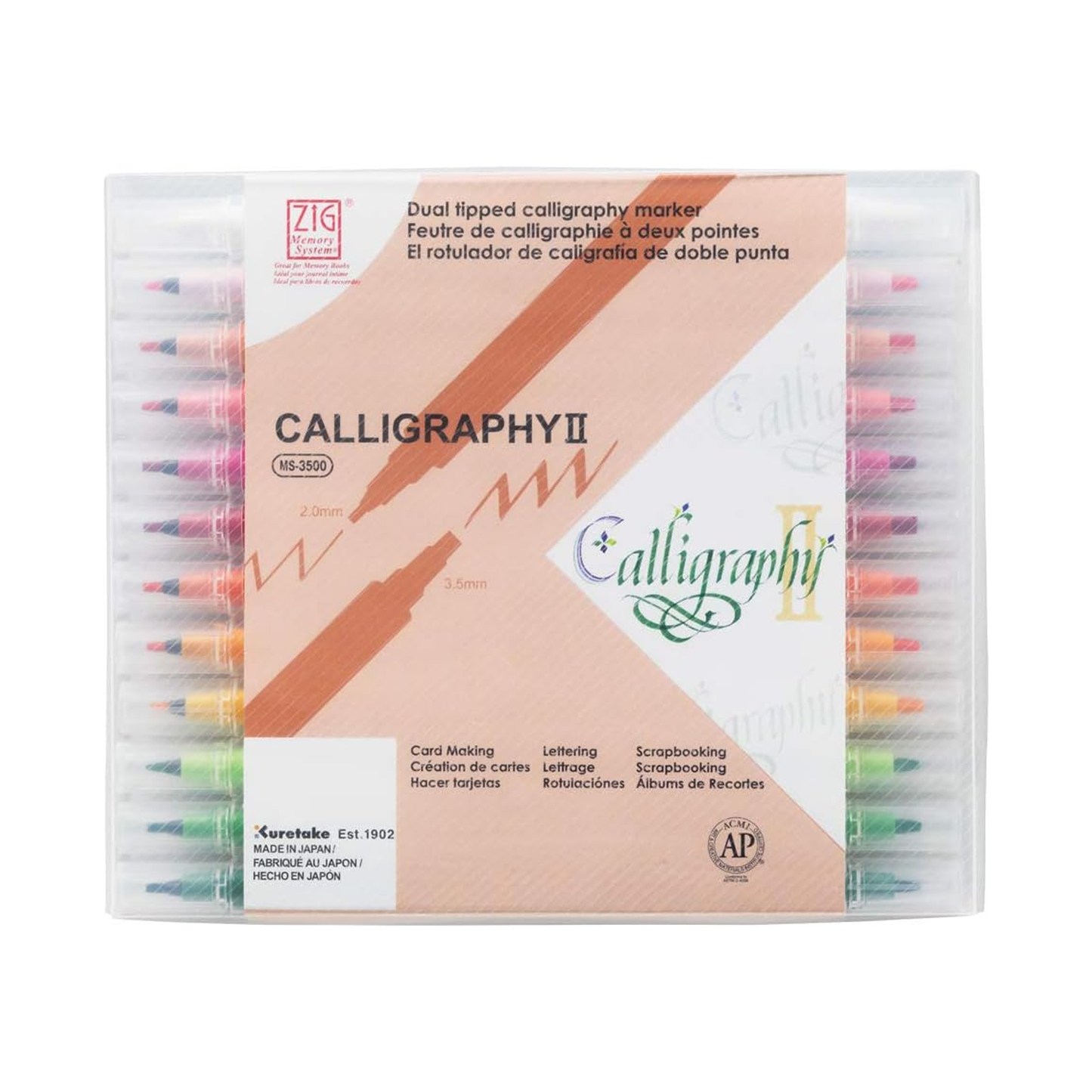 Kuretake Zig Calligraphy II Markers (Set of 12)