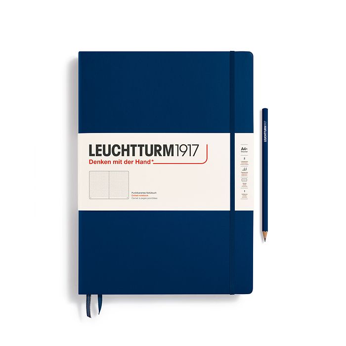 Leuchtturm1917 Master Classic A4+ Hardcover Dotted Notebook - Navy
