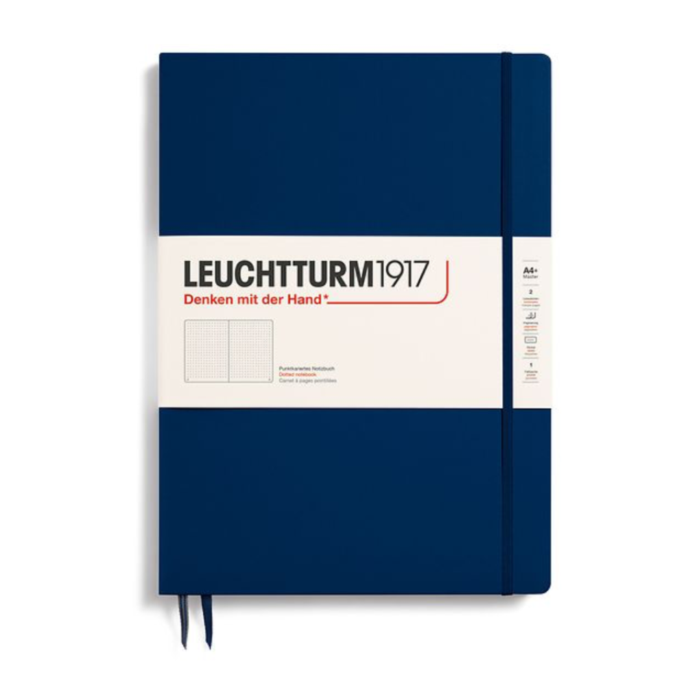 Leuchtturm1917 Master Slim A4+ Hardcover Dotted Notebook - Navy