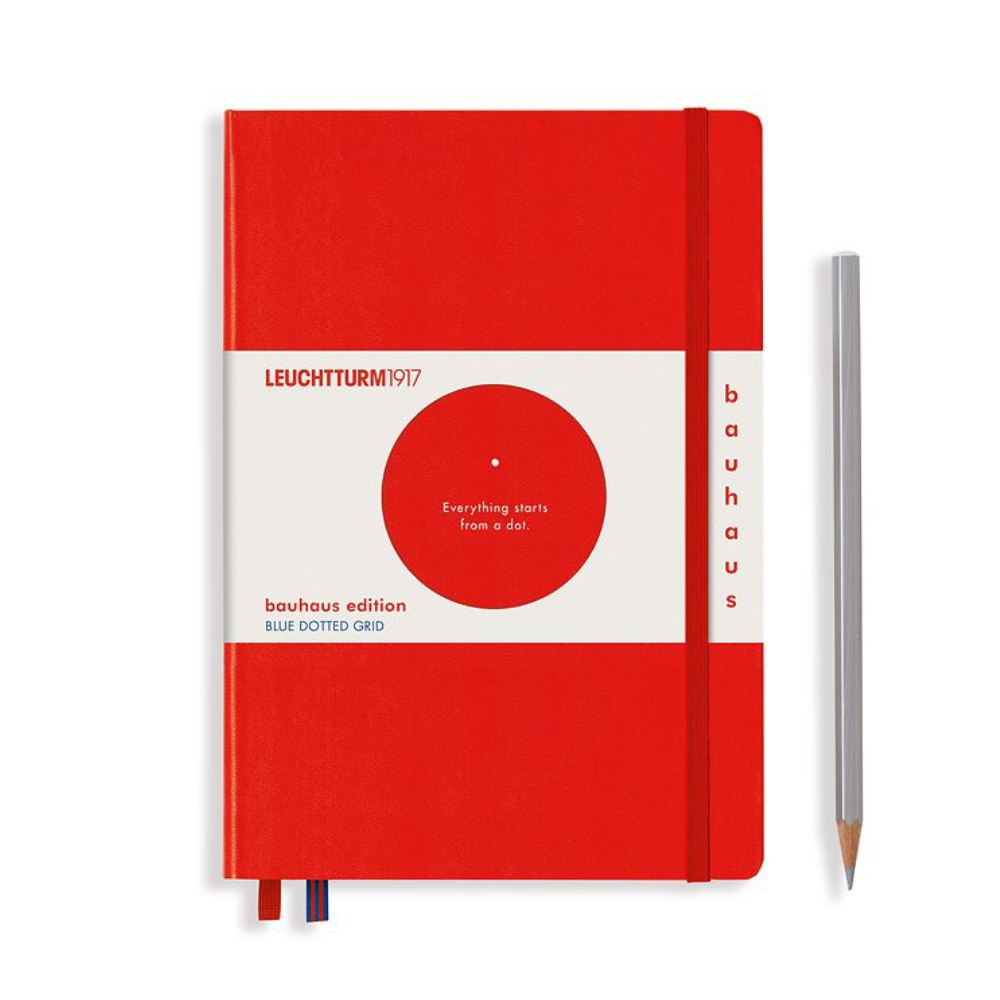 Leuchtturm1917 Bauhaus A5 Medium Notebook - Red