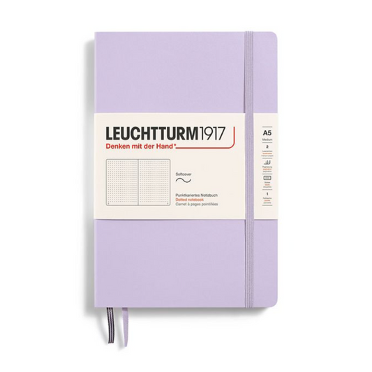 Leuchtturm1917 A5 Medium Softcover Dotted Notebook - Lilac