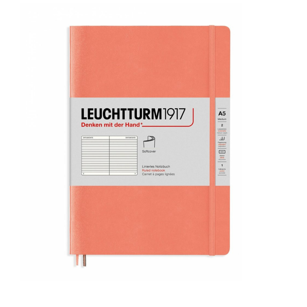 Leuchtturm1917 A5 Medium Softcover Ruled Notebook - Bellini (Discontinued)