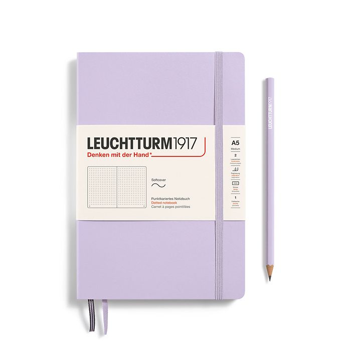 Leuchtturm1917 A5 Medium Softcover Dotted Notebook - Lilac