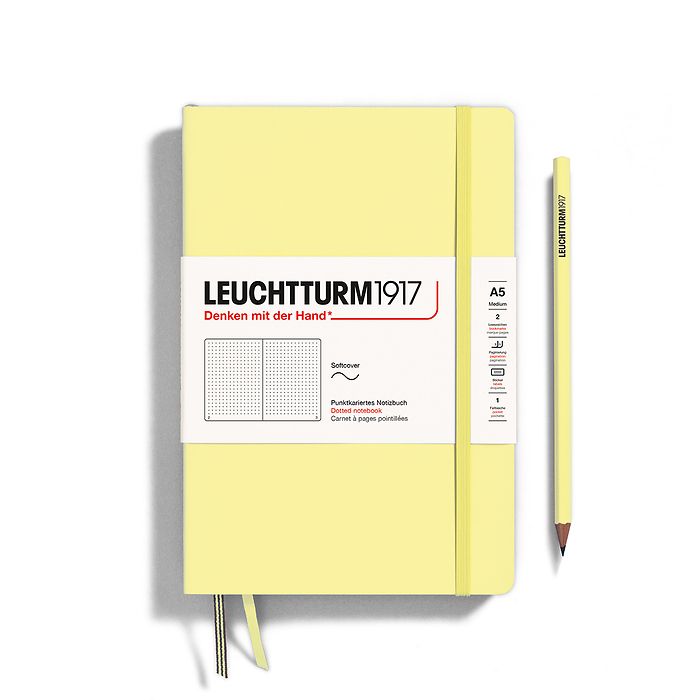 Leuchtturm1917 A5 Medium Softcover Dotted Notebook - Vanilla (Discontinued)