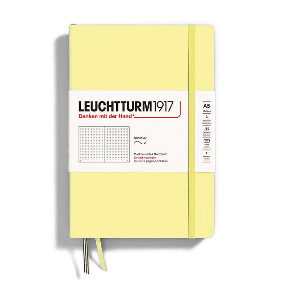 Leuchtturm1917 A5 Medium Softcover Dotted Notebook - Vanilla (Discontinued)