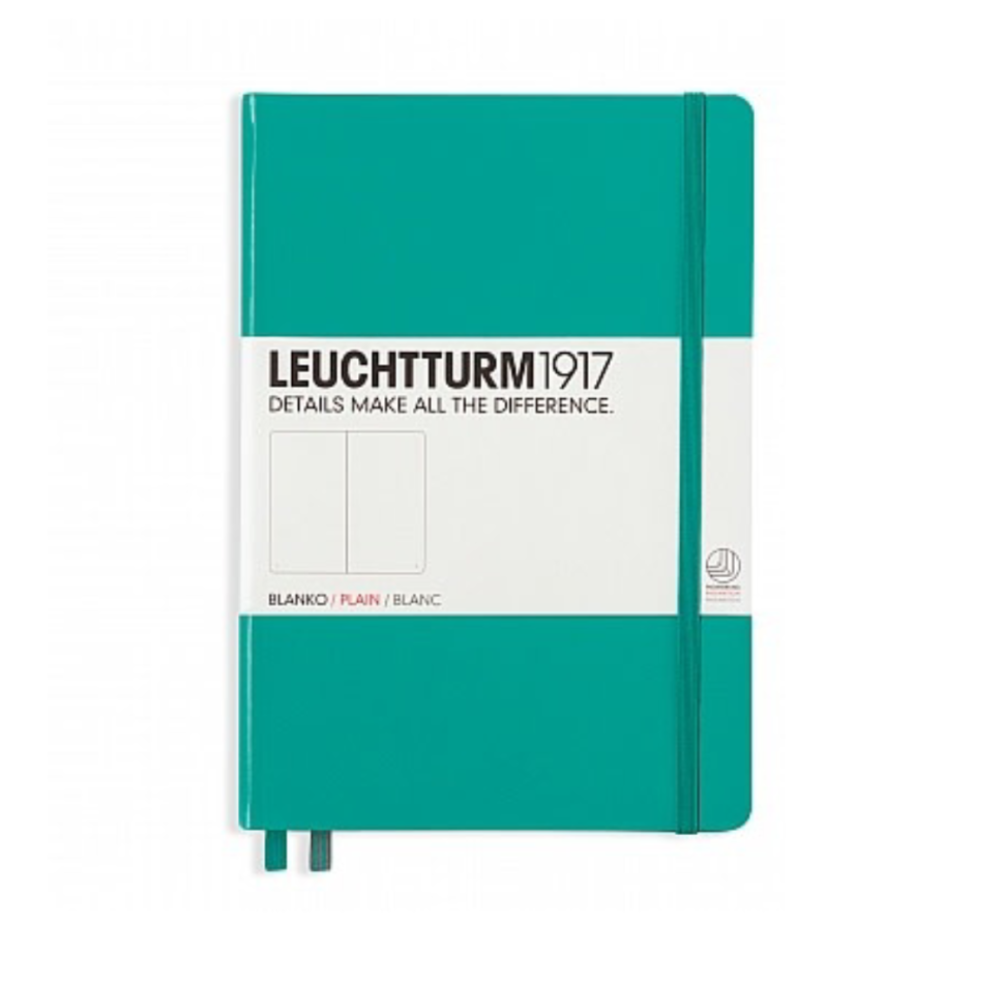 Leuchtturm1917 A5 Medium Hardcover Plain Notebook - Emerald (Discontinued)