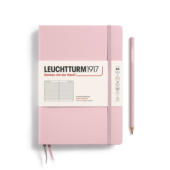 Leuchtturm1917 A5 Medium Hardcover Ruled Notebook - Powder