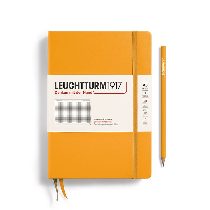 Leuchtturm1917 A5 Medium Hardcover Squared Notebook - Rising Sun