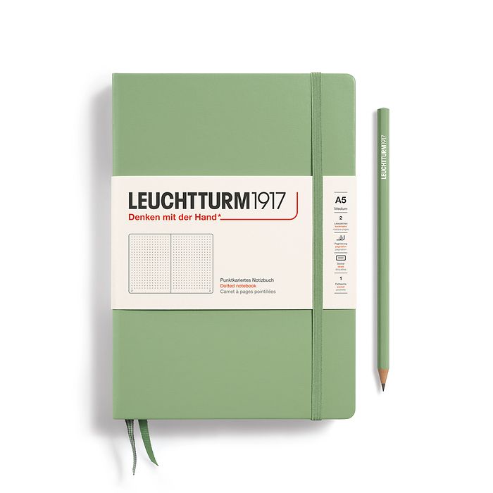 Leuchtturm1917 A5 Medium Hardcover Dotted Notebook - Sage