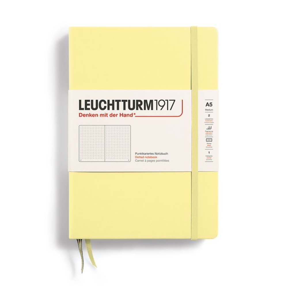 Leuchtturm1917 A5 Medium Hardcover Dotted Notebook - Vanilla