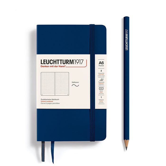 Leuchtturm1917 A6 Pocket Hardcover Dotted Notebook - Navy