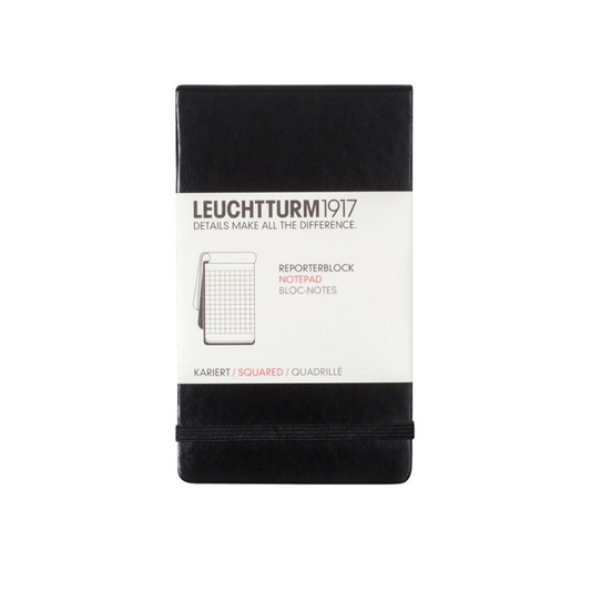 Leuchtturm1917 A6 Pocket Hardcover Squared Notepad - Black