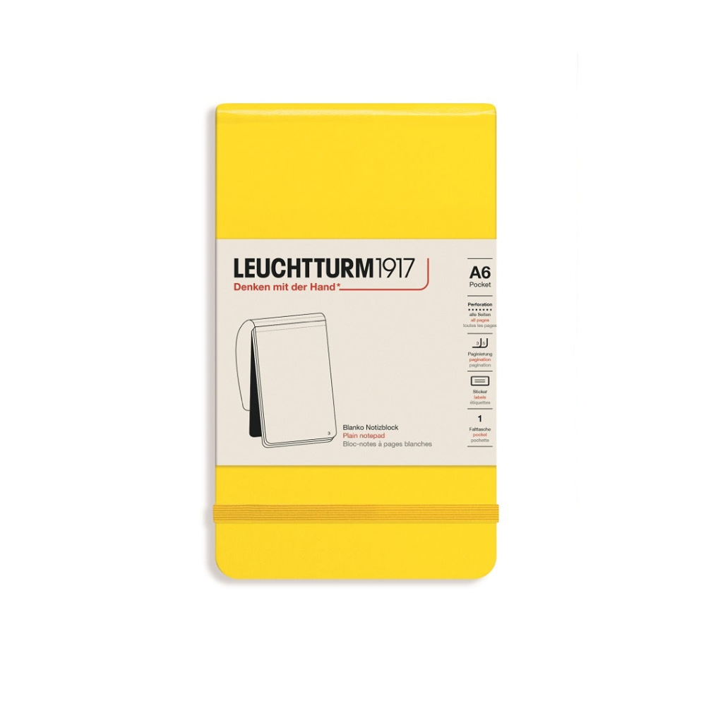 Leuchtturm1917 A6 Pocket Hardcover Plain Notepad - Lemon (Discontinued)