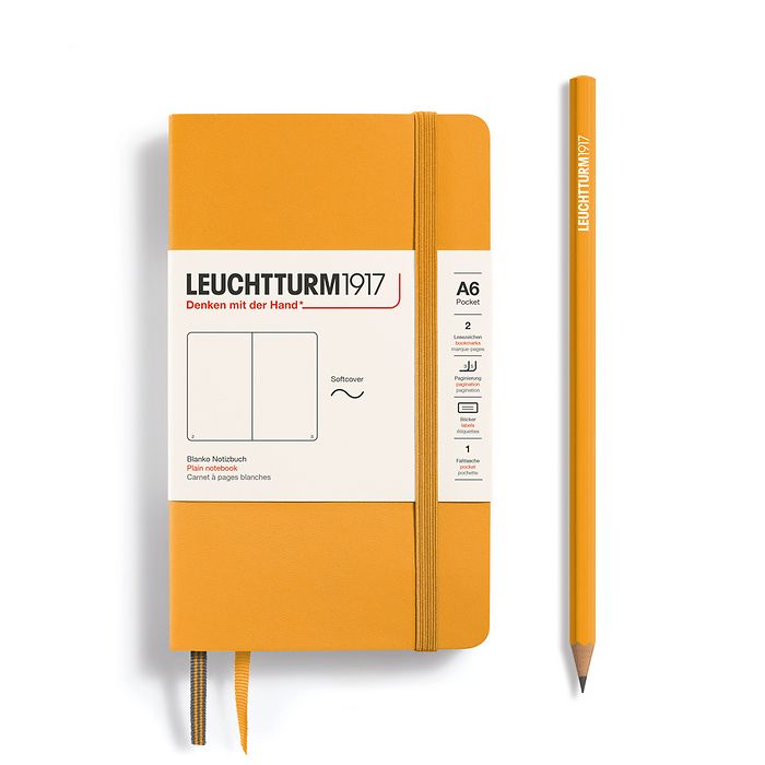 Leuchtturm1917 A6 Pocket Softcover Plain Notebook - Rising Sun
