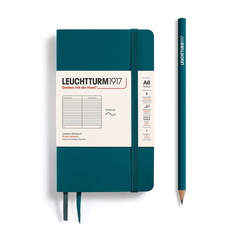 Leuchtturm1917 A6 Pocket Softcover Ruled Notebook - Navy