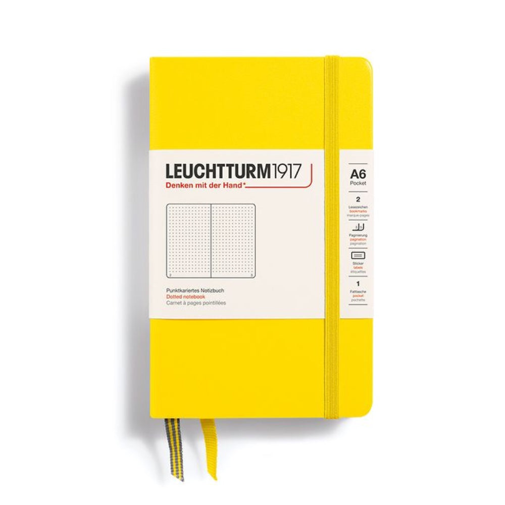 Leuchtturm1917 A6 Pocket Hardcover Dotted Notebook - Lemon