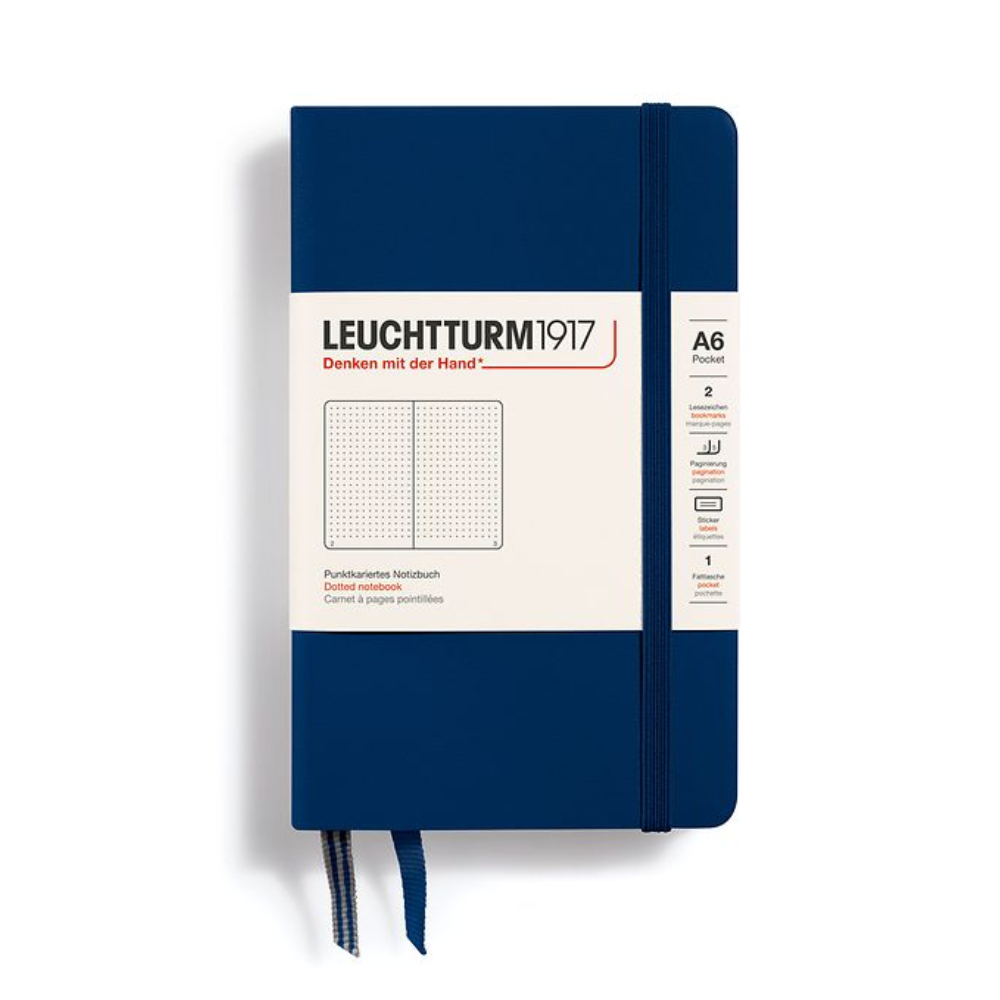 Leuchtturm1917 A6 Pocket Hardcover Dotted Notebook - Navy