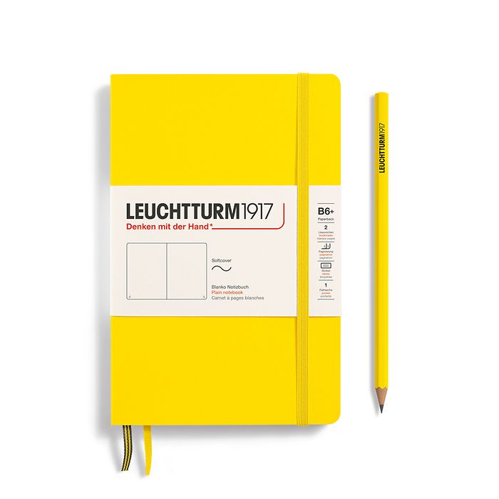 Leuchtturm1917 B6+ Paperback Softcover Plain Notebook - Lemon (Discontinued)