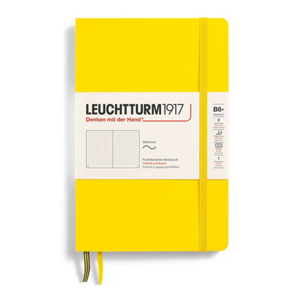 Leuchtturm1917 B6+ Paperback Softcover Dotted Notebook - Lemon (Discontinued)