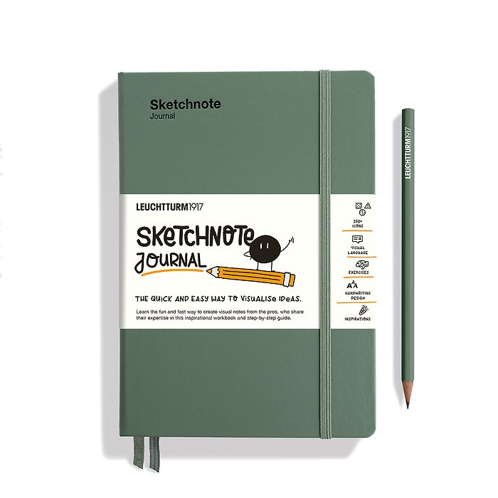 Leuchtturm1917 Sketchnote A5 Medium Hardcover Journal - Olive
