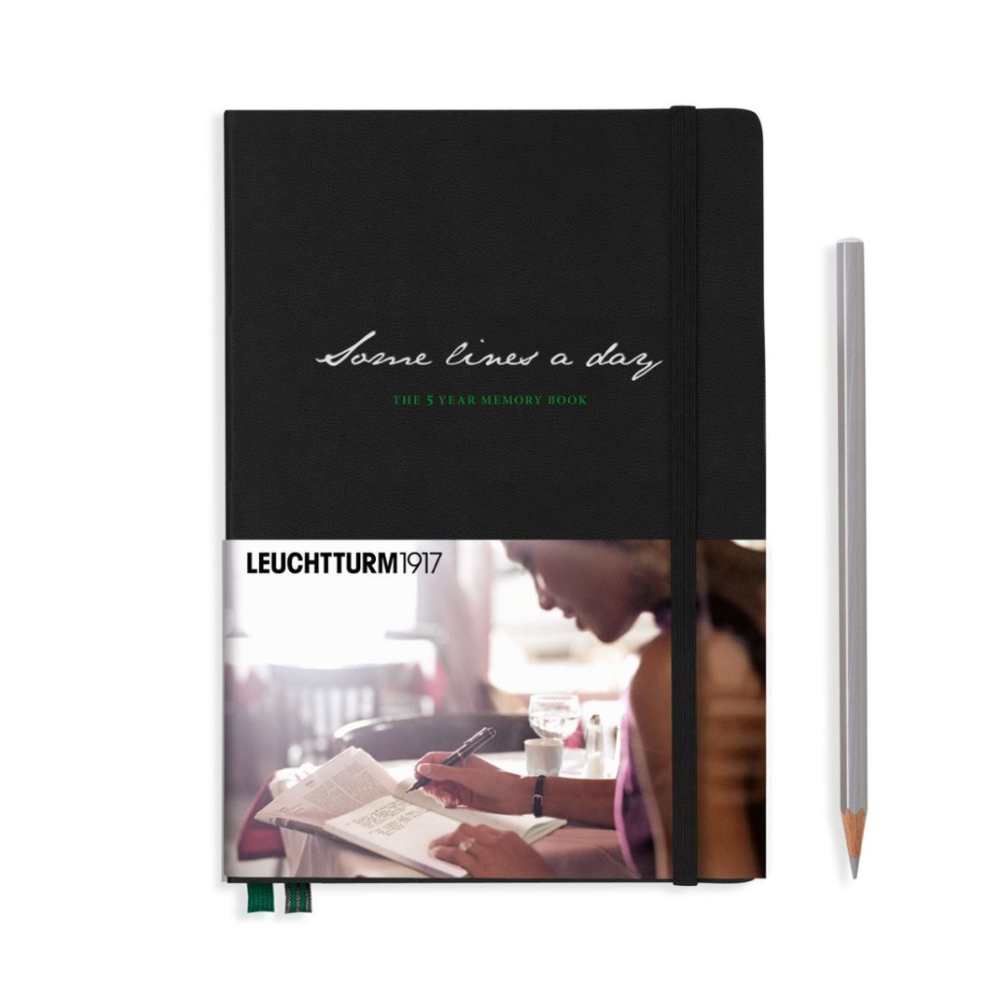 Leuchtturm1917 Some Lines a Day A5 Medium Hardcover Notebook - Black