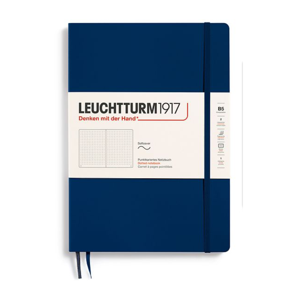 Leuchtturm1917 Composition B5 Softcover Dotted Notebook - Navy