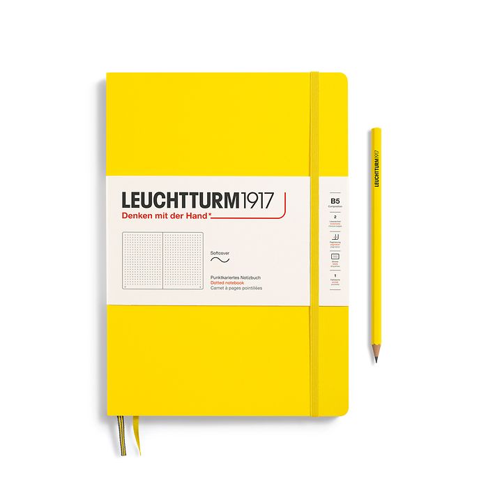 Leuchtturm1917 Composition B5 Softcover Dotted Notebook - Lemon