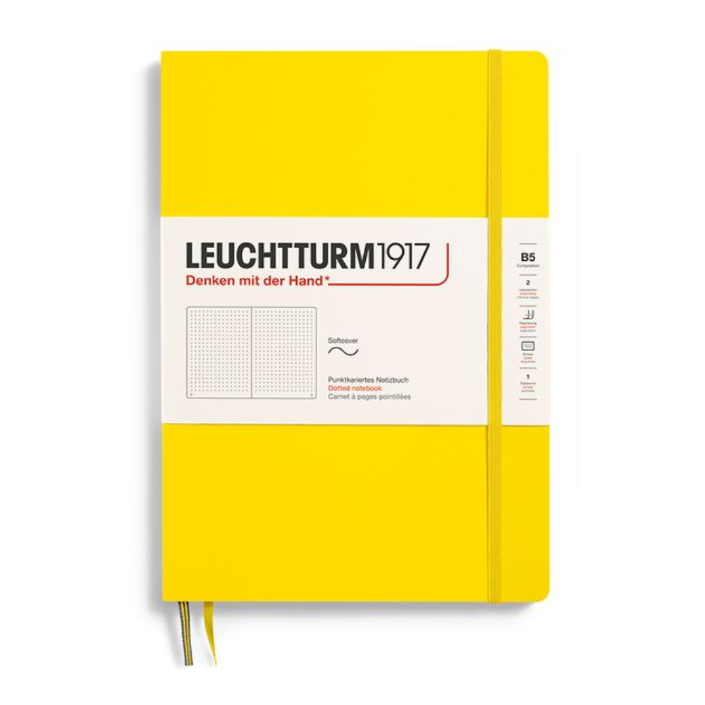 Leuchtturm1917 Composition B5 Softcover Dotted Notebook - Lemon