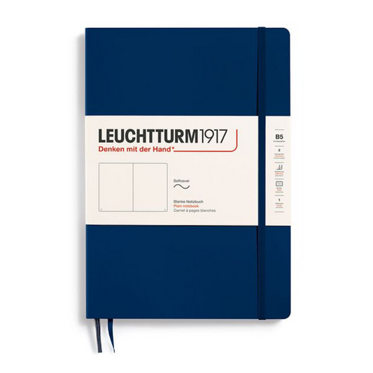 Leuchtturm1917 Composition B5 Softcover Plain Notebook - Navy