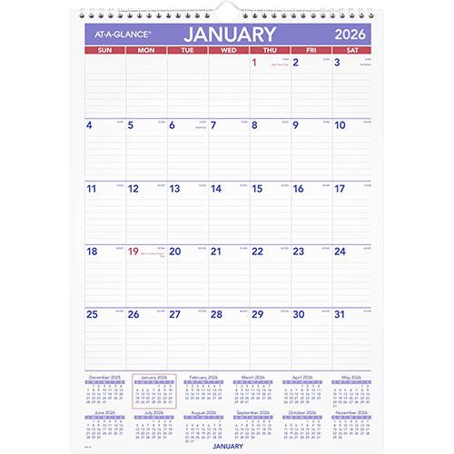 At-A-Glance 2027 Monthly Wall Calendar (12" x 17")