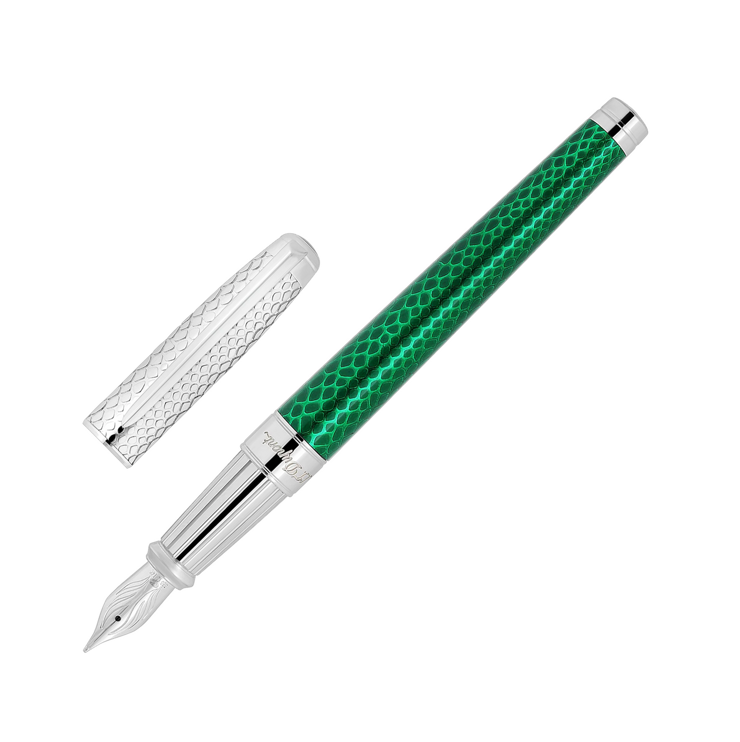 S.T. Dupont Line D Eternity Snake Green Fountain Pen (Limited Edition)