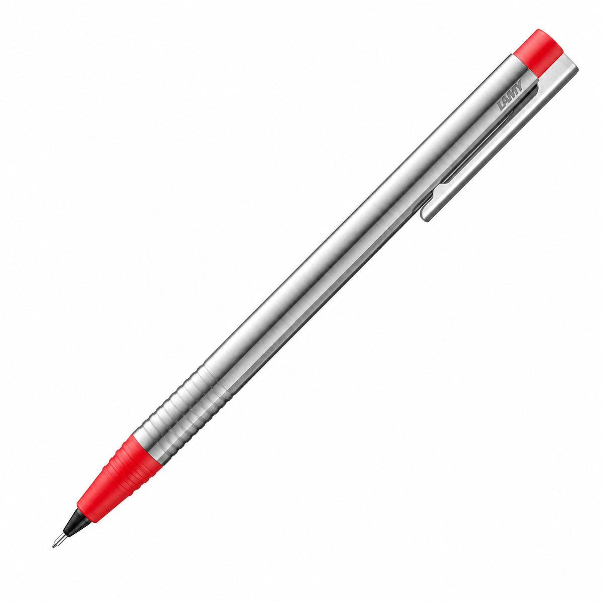 LAMY logo Mechanical Pencil - Stainless Steel with Matte Red (0.5mm)