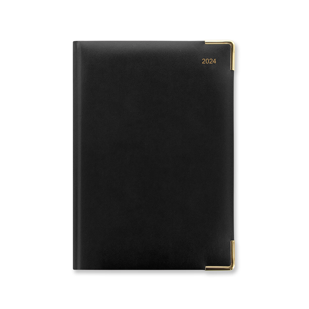 Letts of London 2024 Classic A5 Vertical Week to View Planner with Appointments - Black