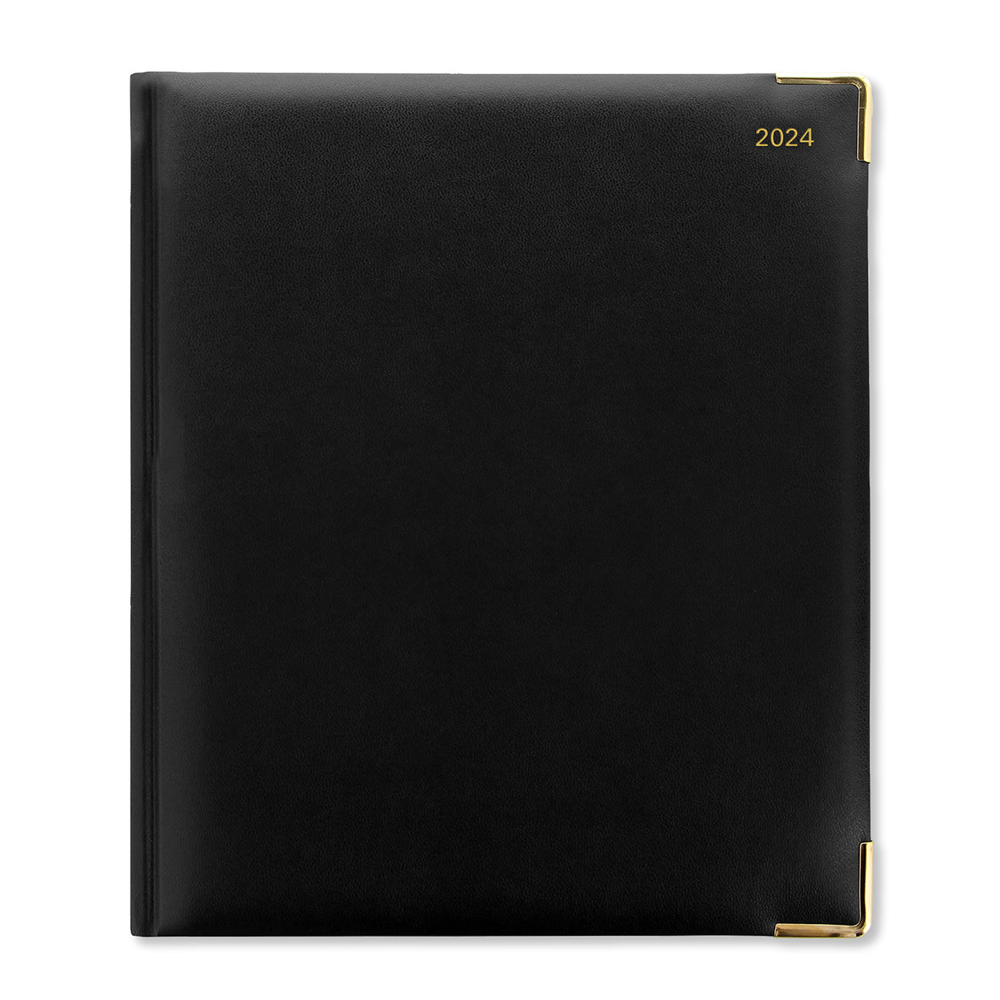 Letts of London 2024 Roma Quarto Week to View Leather Planner with Appointments