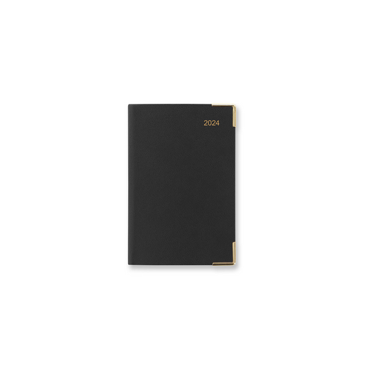 Letts of London 2024 Classic Mini Pocket Day to a Page Planner - Black