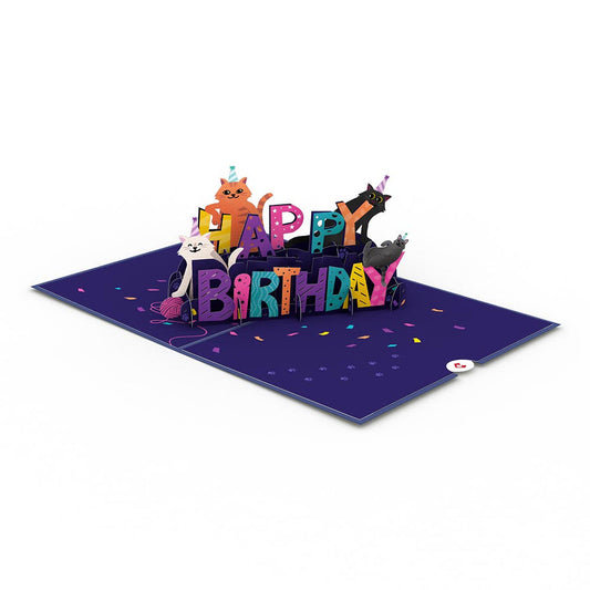 Lovepop Pop-Card - Happy Birthday Cats