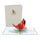 Lovepop Pop-Up Card - Winter Cardinal