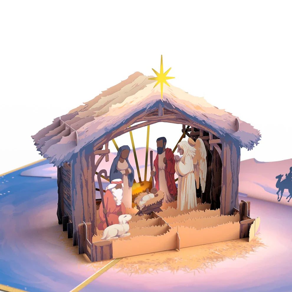 Lovepop Pop-Up Card - Painted Nativity