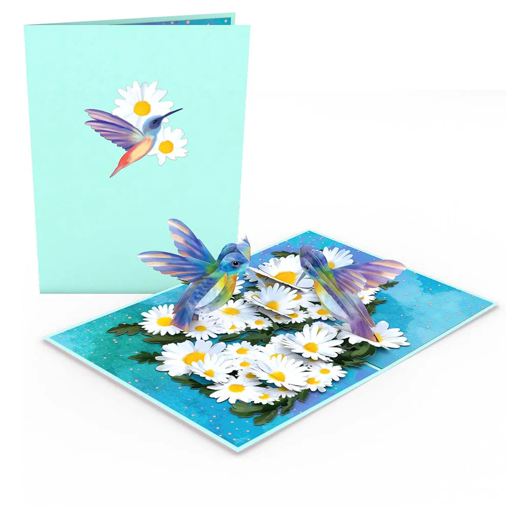 Lovepop Pop-Card - Daisy Patch Hummingbirds