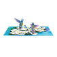 Lovepop Pop-Card - Daisy Patch Hummingbirds