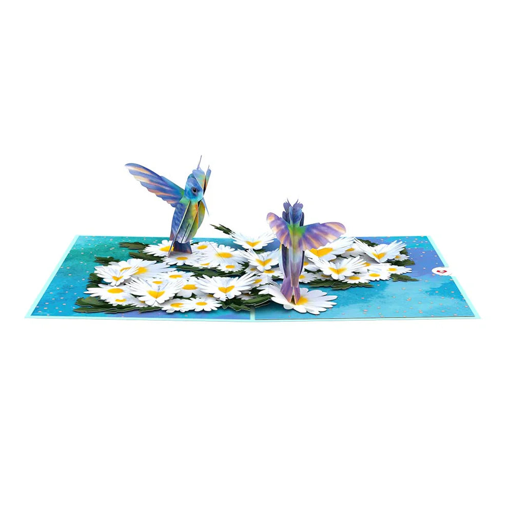Lovepop Pop-Card - Daisy Patch Hummingbirds
